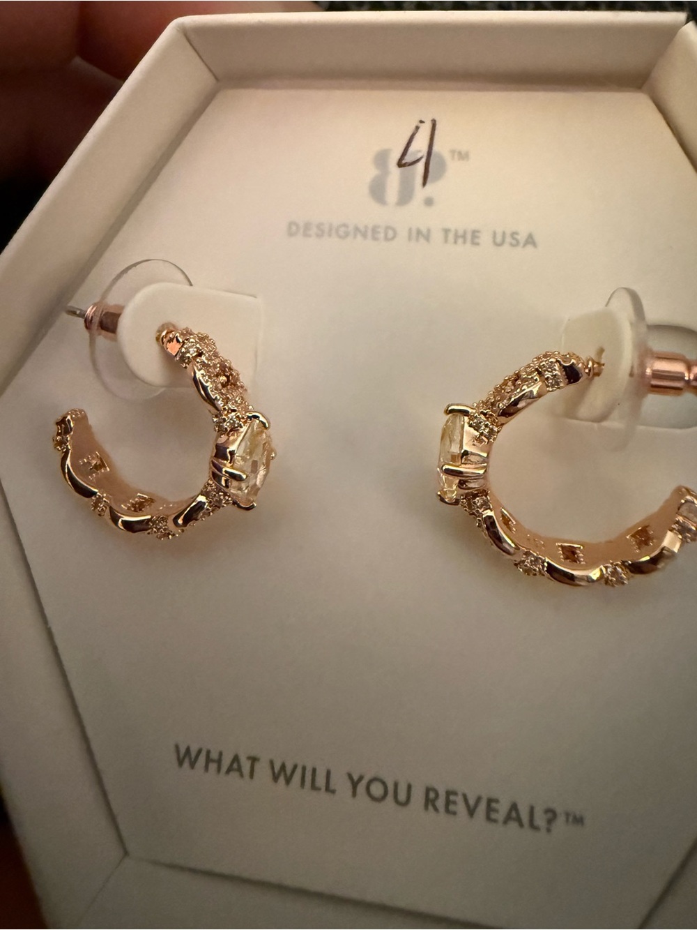 Lemon and rose gold earrings